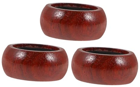 AUTSUPPL 3pcs Wine Bottle Drip Collar Rings Wood Wine Drip Stopper Anti-Overflow Ring