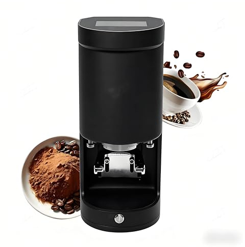 HuanSebesity New 58mm Coffee Tamper,Automatic Electric Bean Powder Press Machine for Expresso,Coffee Tamper Machine,10-30kg Pressure,Adjustable Bracket Lift for Home and Office