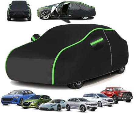 Car Cover for Jaguar XK 2007-2014 (479.4 x 189.2 x 132.9cm),All-Weather Car Cover- Rain/Snow Resistant + UV Protection + Dustproof + Anti-Aging, Night Reflective Strips