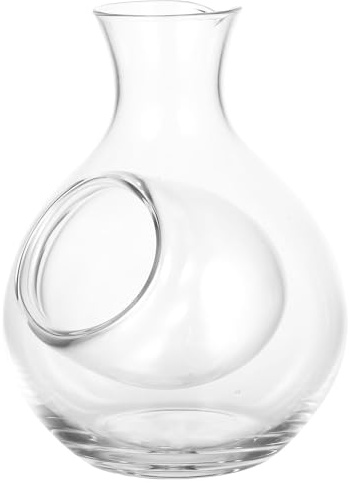 ASAKKURA Decantador de Vino de Cristal 300 Ml Dispensador de Licor de Vidrio Boca Inclinada Licorera para Whisky y Sake Accesorio para Bar y Entretenimiento en Hogar