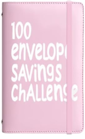 100 Envelope Challenge Binder | A5 Money Budget Binder | Savings Challenge Book to Save $5,050 Cash Binders | Money Saving Envelopes for School Home Travel Diary Finance Organization