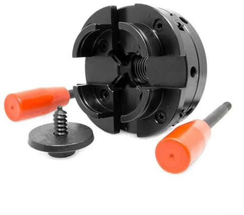 AugustknowU Mandrin de tour à bois compact de 10,2 cm de diamètre avec mâchoires rondes et 2,5 cm 8 pour filetage TPI compatible avec les amateurs