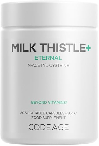 Codeage Milk Thistle+, Silymarin, NAC, Artichoke Leaf, 60 Capsules