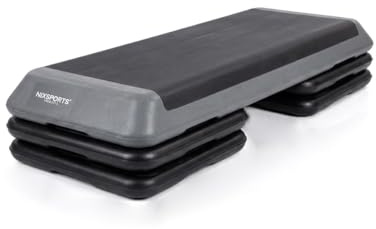 Step aeróbico antideslizante con altura ajustable – estructura resistente, uso doméstico y profesional – Plataforma fitness para cardio y tonificación (110 × 40 × 20 cm)