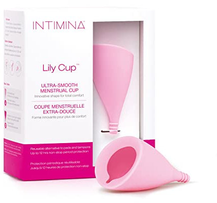 Intimina Lily Cup Size A: Coppetta Mestruale Sottile, Menstrual Cup Utilizzabile per un Massimo di 8 ore, Coppa Mestruale per Raccogliere il Flusso, Coppetta Mestruale Morbida