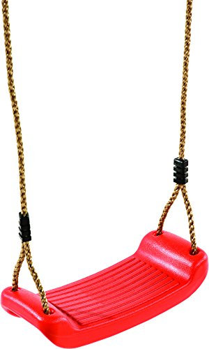 Little Duck Bear Plastic Red Blowmoulded Swing Seat With Ropes For Children's Swing Frames.