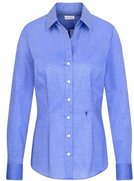 Silke sticker Women's skjortblus långärmad slim fit uni strykfri blus