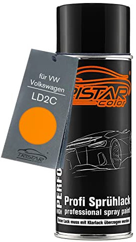 TRISTARcolor Autolack Spraydose für VW/Volkswagen LD2C Magmaroange/Magma Orange Basislack Sprühdose 400ml