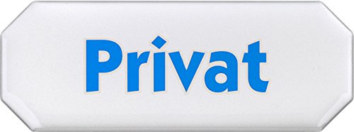 Metafranc 506450 Privat- Señal adhesiva (107 x 40 mm, efecto 3D, letrero informativo, letrero para puerta, identificación comercial, identificación de parcelas, orientación