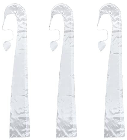 Pink Pineapple Festival Fahnen Stoff: Set von 3 Fahnenstoff aus bunter Fallschirmseide zirka 2 Meter hoch Fahnenmasten für Rundbogenfahne nicht enthalten Garten Fahnen (Weiß)