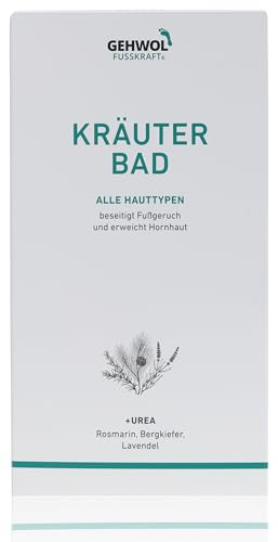 GEHWOL FUSSKRAFT Kräuterbad 400 g - Kiefer, Rosmarin, Lavendel, Eukalyptus - Parabenfrei - Fußpflege, Entspannung, Hornhautentfernung