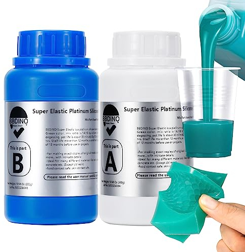 BBDINO Super Elastic Silicone Mould Making Kit 8A Jade Green Trial 600g
