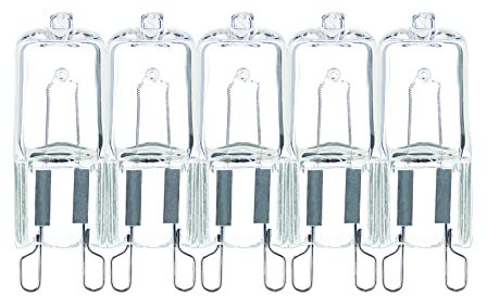 WATTERIE: 5er Pack: Halogen Stiftsockellampe G9 42 Watt ersetzt 56W warmweiß 2700K dimmbar 220-240V 630 Lumen ► Halogen ► Leuchtmittel ► Stiftsockellampe ► Halogen G9 ► Leuchtmittel G9