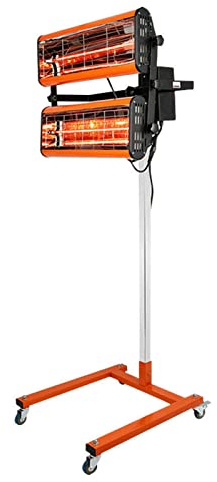 Infrarot Heizstrahler 2000W mit Winkel Kohlenstoff Infrarotstrahler für Innen- & Außenbereich Standheizstrahler Lacktrockner