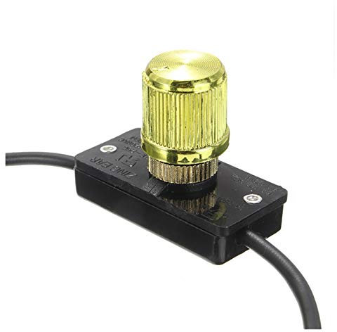 FIRMLEILEI Rotary switch 120 Volt 500W Light Dimmer Rotary Switch Adjustable Light Dimmer Lamp Knob Switch Brass Switch Controller Changeover Switch