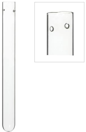 NaDeco Reagenzgläser mit Loch, Packung mit 12 Stück, in 3 Größen erhältlich | Glasröhrchen | Vaseneinsatz | Floristenglas | Reagenzgläser für Blumen, Größe:h.20 Ø 2 cm