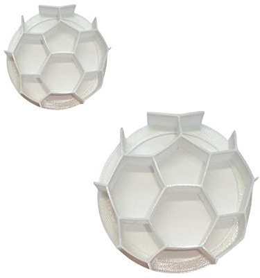 SOCCER BALL SET OF 2 SIZES CONCHA COOKIE CUTTERS MEXICAN SWEET BREAD STAMPS MADE IN USA PR1765