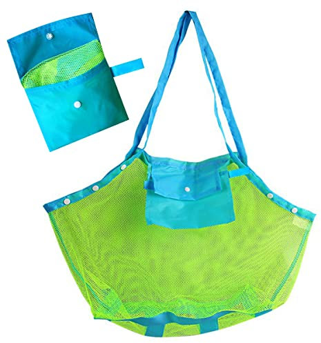 ACTOYS Sac Enfant Jouet Plage Sac Rangement Jouet, Vert, Filet Jeux Plage