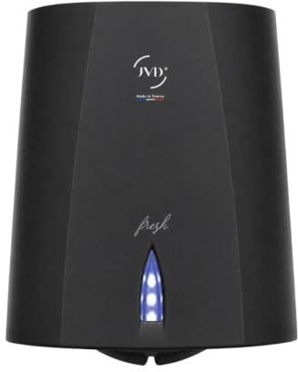 JVD Sup'Air Fresh Händetrockner Schwarz | Neutralisiert Gerüche - Trocknung in10-15s - Hohe Leistung600 - Wandmontage