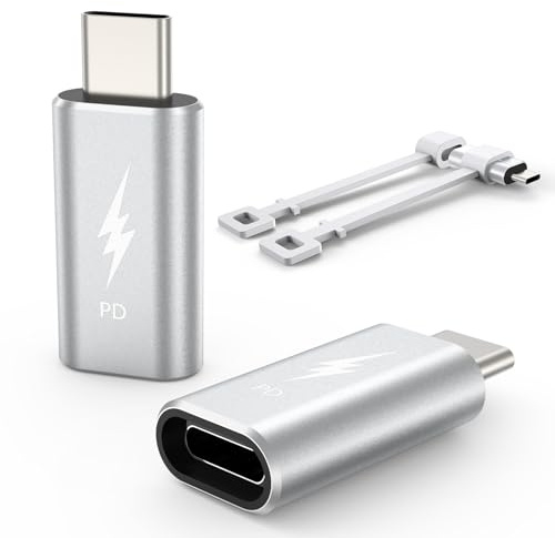 TechMatte Adaptadores para Lightning a USB-C, Carga rápida PD, Compatible con iPhone 15/Plus/Pro/Pro MAX/MacBook/Tablet/Samsung/Google y más Dispositivos Tipo C, sin Dispositivo OTG (2)