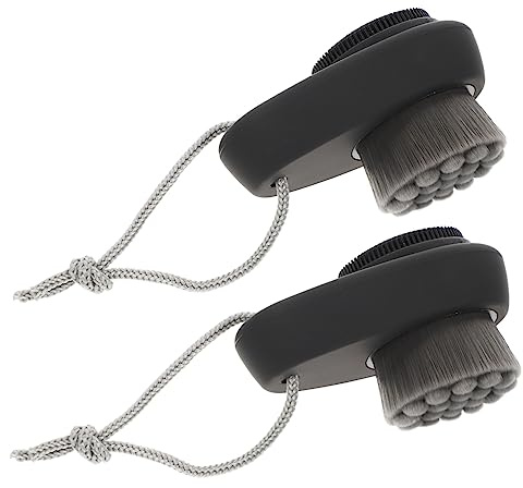 FRCOLOR 4 Stück Doppelseitige e Bürste Gesichtswaschbürste Silikonschrubber Gesicht Aus Silikon Lidpeeling Akne Massagegerät Fräulein Kieselgel Gesichtsreinigungsbürste Hand