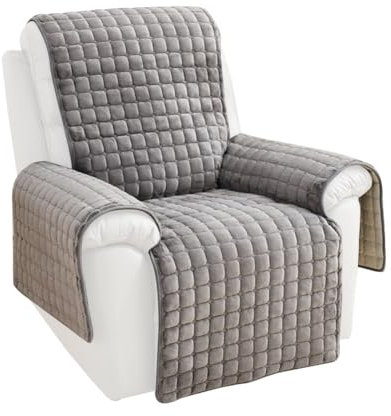 Sesselschoner für Relaxsessel Fernsehsessel, Sesselschoner mit Armlehne, Sesselüberwurf Sesselüberwürfe, Fernsehsessel Bezug, Schonbezug Sessel, Sesselschoner Rutschfest, Sesselauflage ( Color : Gray