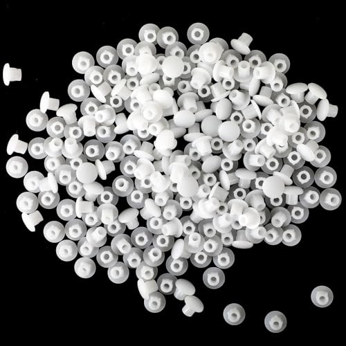 200 Stück Kunststoff Lochstopfen 5mm Abdeckkappen für Bohrlöcher Einsteckkappen für versteckte Schrauben Ideal für Stühle, Schränke, Regale, Schlafzimmermöbel