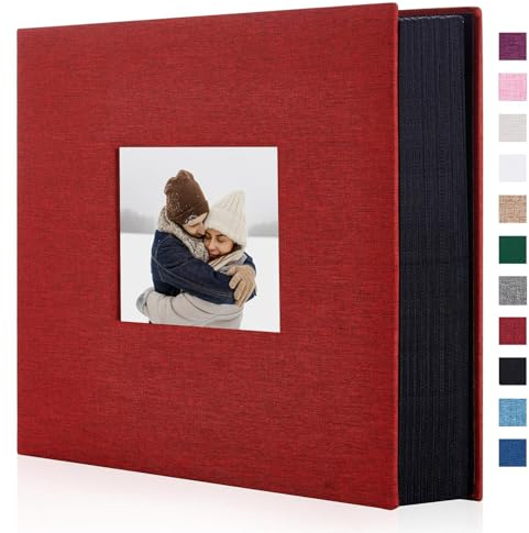 Miaikoe Fotoalbum, 15,2 x 10,2 cm, 1000 Taschen, Einsteckalbum mit großer Kapazität, für Familie, Hochzeit, Jahrestag, Leinenalbum, für 1000 horizontale und vertikale Fotos im Format 10 x 15 cm (1000