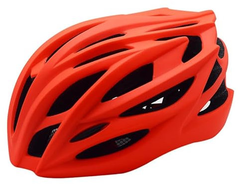Fahrradhelm für Herren Damen Verstellbar Radhelm Stadthelm mit Abnehmbarer Innenfutter Cityhelm Leicht Rennradhelm Mountainbike MTB Helm für Erwachsene (orange, 57-61CM)