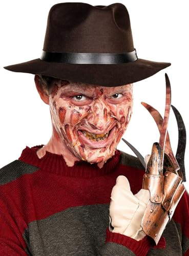 Hochwertiges Halloween Make-up Set - Freddy Nightmare - Verkleidung Schminke - Karneval, Horror & Motto-Party