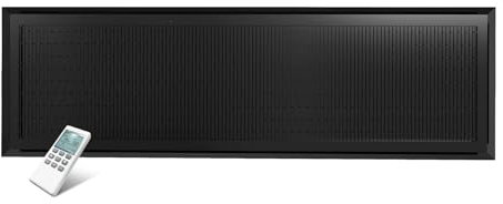 Elektrokamin mit Heizung 2100W, Wandkamin, Elektrischer Kamin Wand mit Thermostat Fernbedienung, Kaminofen mit Heizfunktion, Wandmontage, Schwarz