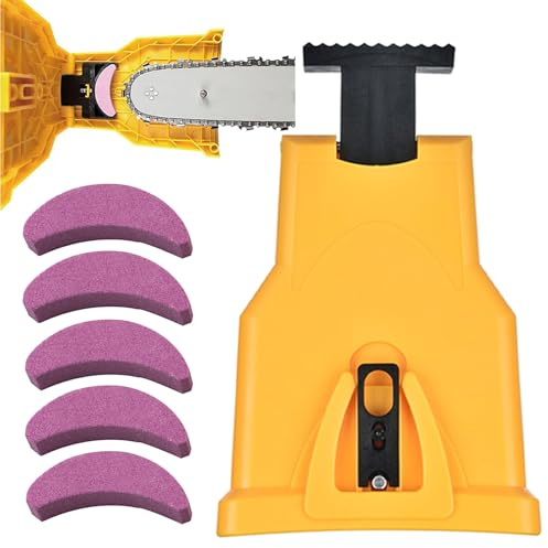 Kettensägenschärfer, Ultrasaw Kettenschärfer, Sägekettenschärfgerät mit 5 Schleifsteinen für alle Kettensägengrößen, Kettensägen, Mini-Kettensägen, etc
