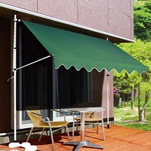 Store de terrasse rétractable manuel pour l'extérieur pour pergola, store de terrasse sans perçage avec pince, marquage réglable pour l'extérieur.