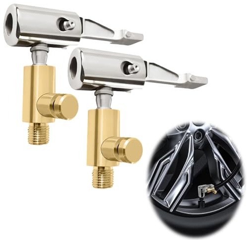 2 adaptadores de válvula de coche, 8 mm, adaptador de bomba de aire para coche, bicicleta, adaptador de válvula, extensión de válvula de coche, conector de palanca para Schrader Valve, coche, moto