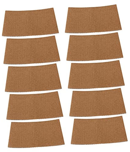FRCOLOR 50stücke Isolierende Papiertassenhüllen Aus Gewelltem Papier Hitzebeständige Becherhüllen Für Getränke Und Teetassen Als Schutz Für Glasflaschen Und Becher