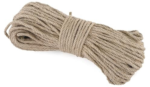 LZ.MZXU Cuerda de Yute de 50 m, 5 mm, Cuerda de Jardín para Uso al Aire Libre, Decoración, Manualidades