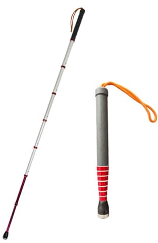 SZPLLZY Cannes télescopiques pour aveugles - Canne de Marche à Film réfléchissant avec roulettes - Canne de Guidage antidérapante pour Personnes malvoyantes et aveugles