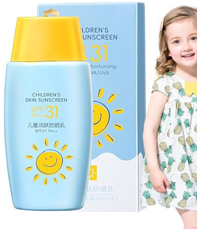 Crema Solar Infantil | Protección Solar Refrescante Para Exteriores | Cuidado De La Piel Para Niños Y Niñas SPF 31+ Para Deportes Acuáticos Playa Camping Viajes Natación Y Picnics