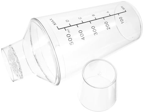 CONGARTENO Shaker Trasparente Per Cocktail Shaker Manuale Bilancia Contenitore Per Mescolare Bevande Bicchiere Per Preparare Tè Al Latte Portatile e Riutilizzabile