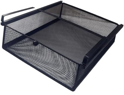FLCPJGV Organisateur Tiroir Boite Rangement, Panier de Rangement Coulissant Suspendu, Organisateur Armoire Vetement pour Chaussettes, Sous-Vêtements, Placard de Cuisine et Maison, noir Élargir