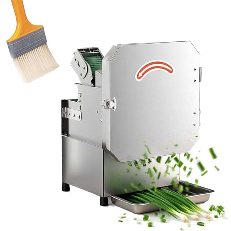 Affettatrice Verdure Elettrica 300W, Tagliaverdure Professionale per Cucina Commerciale e Domestica, Spessore 1.5-35mm Regolabile, 150-300kg/h, Coltello Acciaio Inox 304