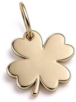 Pendentif – or 18 carats – 0.34 gr – feuille de trèfle porte-bonheur, bijou artisanal – Valeur refuge – Idée cadeau – poinçon 750 – Certificat d’authenticité – Salia Gold Paris
