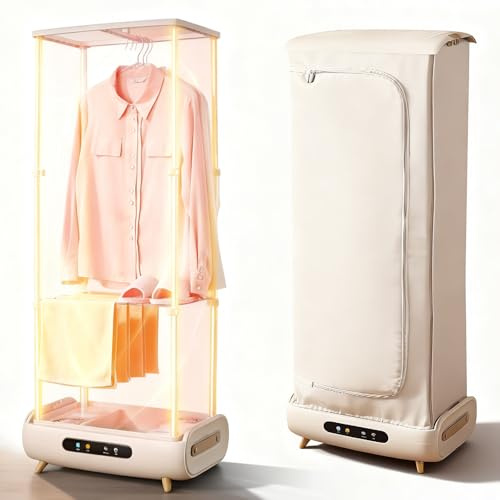 CIELOBLOEN Máquina de Planchar Automática, Secadora de Ropa y Plancha de Vapor con Circulación de Calor 360°, Aromatizante Integrado, 800W, Control Remoto para Planchado y Secado Eficiente
