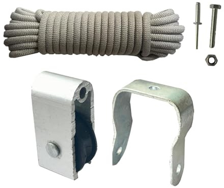 YUSSEQDD Universelles Reparatur und Ersatzteilset für Teleskopleitern mit 12 m Seilzug für einfache Montage und Wartung. Ausziehbares Seilzugset, 12 m (40 Fuß)