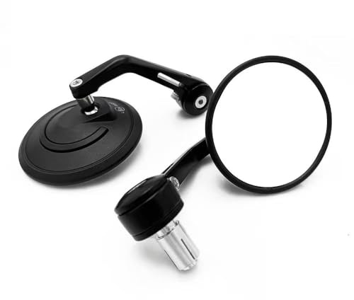 R-timer Motorrad Spiegel für KTM Duke 125 200 250 390, 360° Drehbar, 2 Stück Runde Lenkerendenspiegel, Motorradspiegel