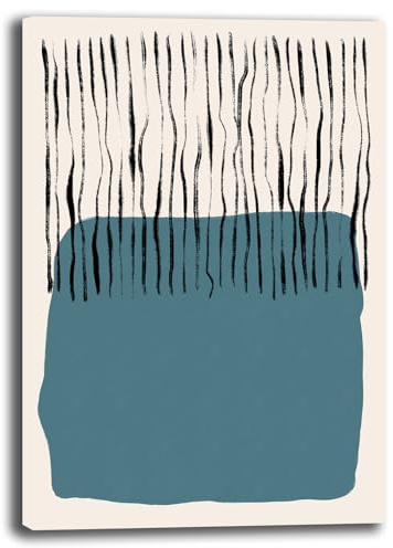Quadro Soggiono Astratto Moderno su Tela Stampa Minimalista Stile Nordico Decorazione da Parete per Salotto Camera da Letto e Ufficio Arredamento Contemporaneo (10, 30x40 cm, Canvas intelaiato)