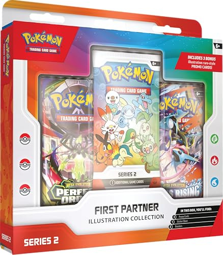 Pokémon TCG: First Partner Illustration Collection—Series 2 (3 Promo Cards, 2 Booster Packs & 1 Sticker Sheet)