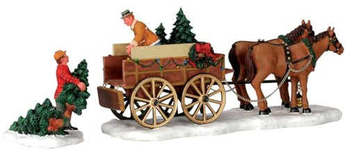 Lemax - Christmas Tree Wagon - Pferde Wagon - Zubehör - Weihnachtswelt