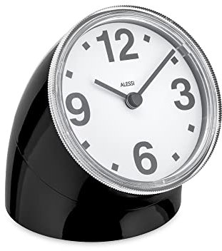 Alessi 01 B Cronotime, Tischuhr aus ABS, schwarz