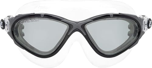 Cressi Unisex Schwimmbrille Planet, klar/schwarz/Silber, one Size, DE202651